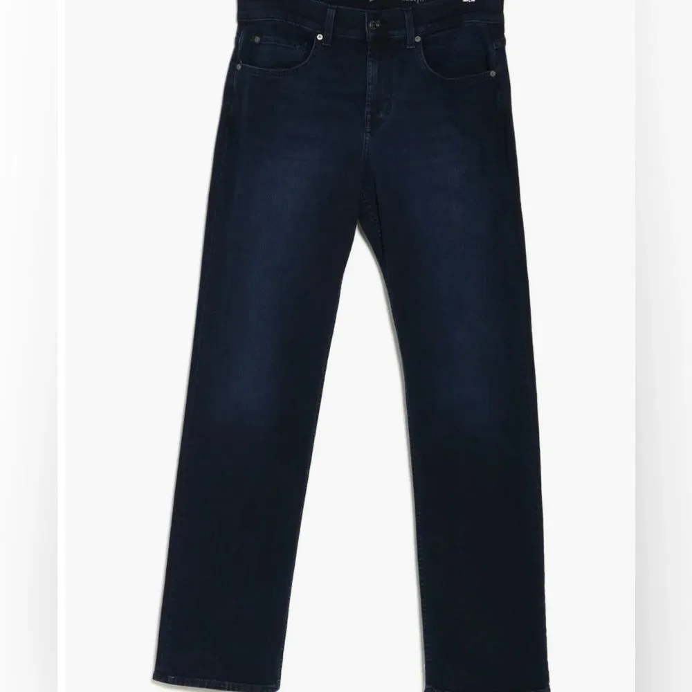 7 For All Mankind Straight Cut Dark Wash Men’s Jeans, Size 34x32 - Picture 1 of 6